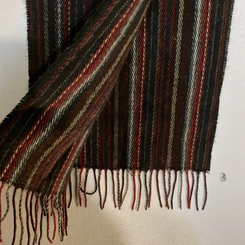Frass Germany acrylic fringed woven scarf 52 x 11